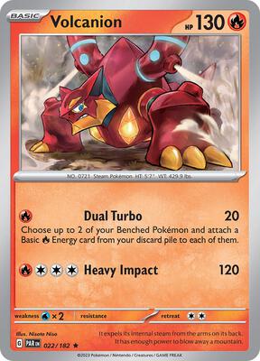 Volcanion card from SV04: Paradox Rift