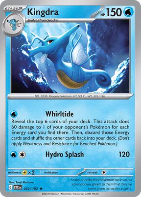 Kingdra card from SV04: Paradox Rift