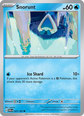 Snorunt - 037/182 card from SV04: Paradox Rift