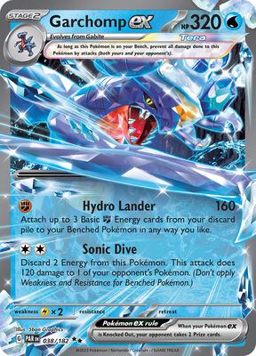 Garchomp ex - 038/182 card from SV04: Paradox Rift