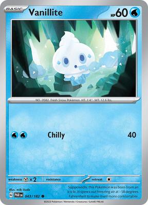 Vanillite card from SV04: Paradox Rift