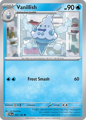 Vanillish - 044/182 card from SV04: Paradox Rift