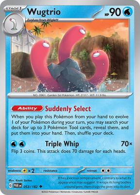 Wugtrio card from SV04: Paradox Rift