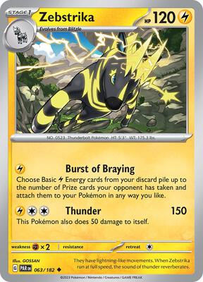 Zebstrika card from SV04: Paradox Rift