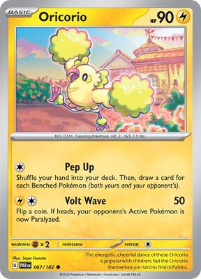 Oricorio card from SV04: Paradox Rift