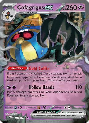Cofagrigus ex card from SV04: Paradox Rift