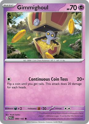Gimmighoul - 088/182 card from SV04: Paradox Rift