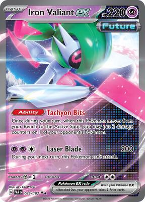 Iron Valiant ex - 089/182 card from SV04: Paradox Rift