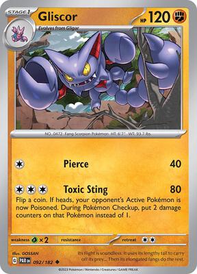 Gliscor card from SV04: Paradox Rift