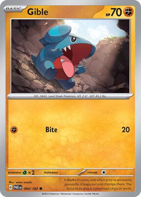 Gible card from SV04: Paradox Rift