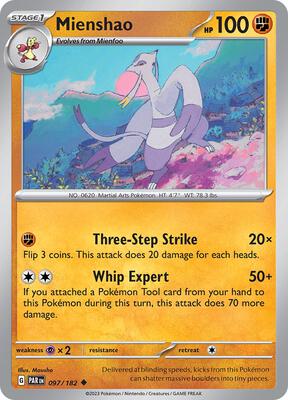 Mienshao - 097/182 card from SV04: Paradox Rift