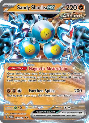 Sandy Shocks ex - 108/182 card from SV04: Paradox Rift