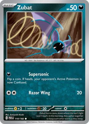 Zubat card from SV04: Paradox Rift