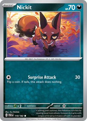 Nickit card from SV04: Paradox Rift