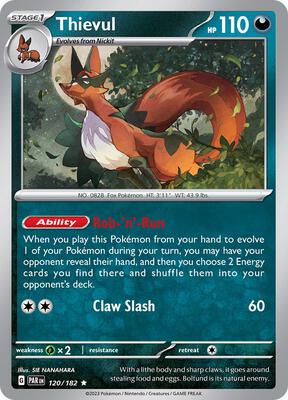 Thievul card from SV04: Paradox Rift