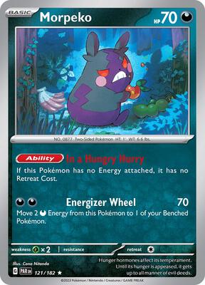 Morpeko - 121/182 card from SV04: Paradox Rift