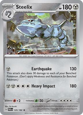 Steelix - 125/182 card from SV04: Paradox Rift