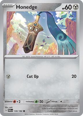 Honedge - 130/182 card from SV04: Paradox Rift