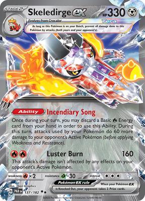 Skeledirge ex card from SV04: Paradox Rift