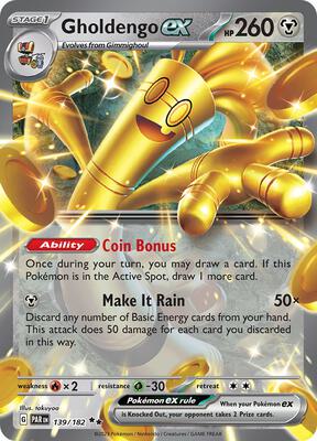Gholdengo ex - 139/182 card from SV04: Paradox Rift