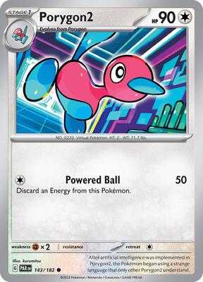 Porygon2 card from SV04: Paradox Rift