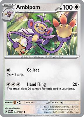 Ambipom card from SV04: Paradox Rift