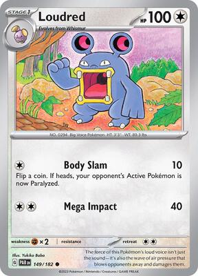 Loudred card from SV04: Paradox Rift
