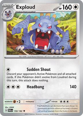 Exploud card from SV04: Paradox Rift