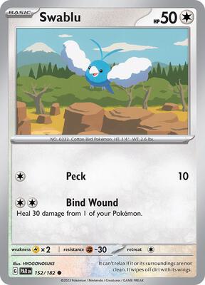 Swablu - 152/182 card from SV04: Paradox Rift