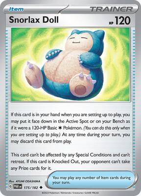 Snorlax Doll card from SV04: Paradox Rift