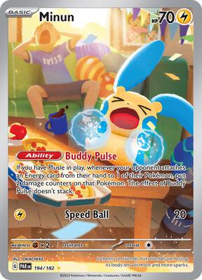 Minun - 194/182 card from SV04: Paradox Rift