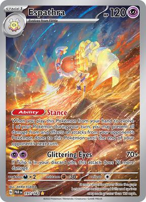 Espathra - 197/182 card from SV04: Paradox Rift