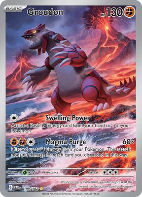 Groudon - 199/182 card from SV04: Paradox Rift