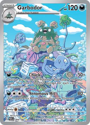 Garbodor - 204/182 card from SV04: Paradox Rift
