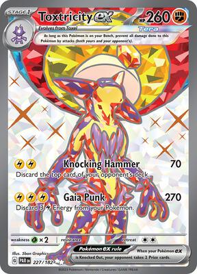 Toxtricity ex - 227/182 card from SV04: Paradox Rift