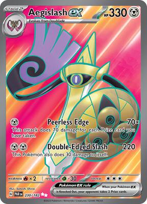 Aegislash ex - 230/182 card from SV04: Paradox Rift