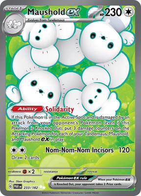 Maushold ex - 233/182 card from SV04: Paradox Rift