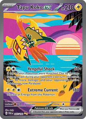 Tapu Koko ex - 247/182 card from SV04: Paradox Rift