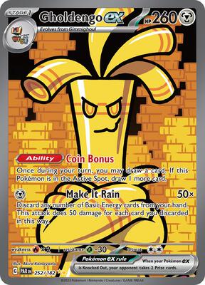 Gholdengo ex - 252/182 card from SV04: Paradox Rift