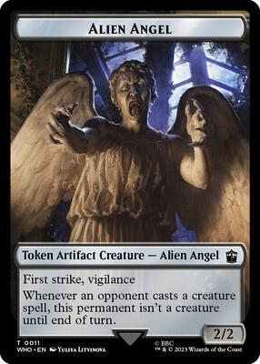 Alien Angel // Food (0025) Double-Sided Token card from Universes Beyond: Doctor Who