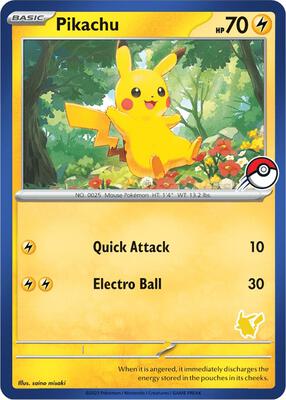 Pikachu (Blue Border) card from My First Battle