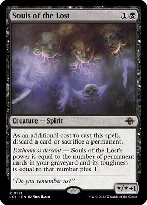 Souls of the Lost card from The Lost Caverns of Ixalan