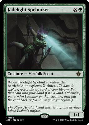 Jadelight Spelunker card from The Lost Caverns of Ixalan