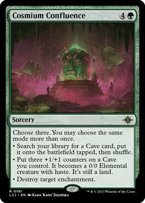 Cosmium Confluence card from The Lost Caverns of Ixalan