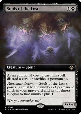 Souls of the Lost (Extended Art) card from The Lost Caverns of Ixalan
