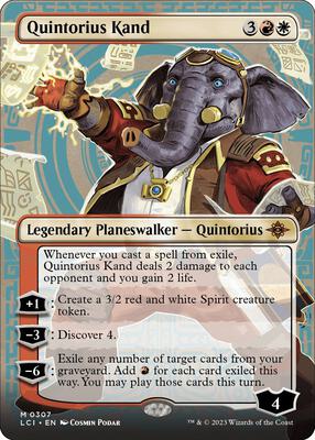 Quintorius Kand (0307) (Borderless) card from The Lost Caverns of Ixalan