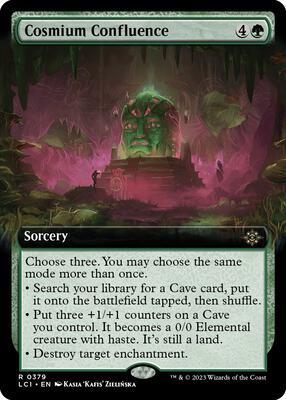 Cosmium Confluence (Extended Art) card from The Lost Caverns of Ixalan
