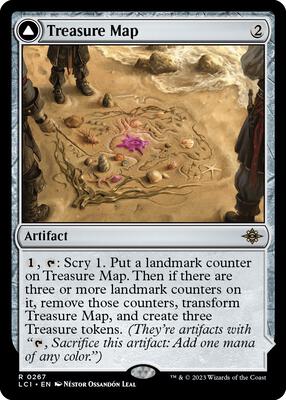 Treasure Map card from The Lost Caverns of Ixalan