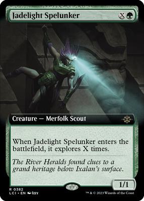 Jadelight Spelunker (Extended Art) card from The Lost Caverns of Ixalan