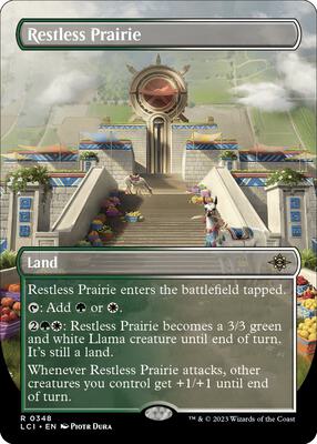 Restless Prairie (Borderless) card from The Lost Caverns of Ixalan